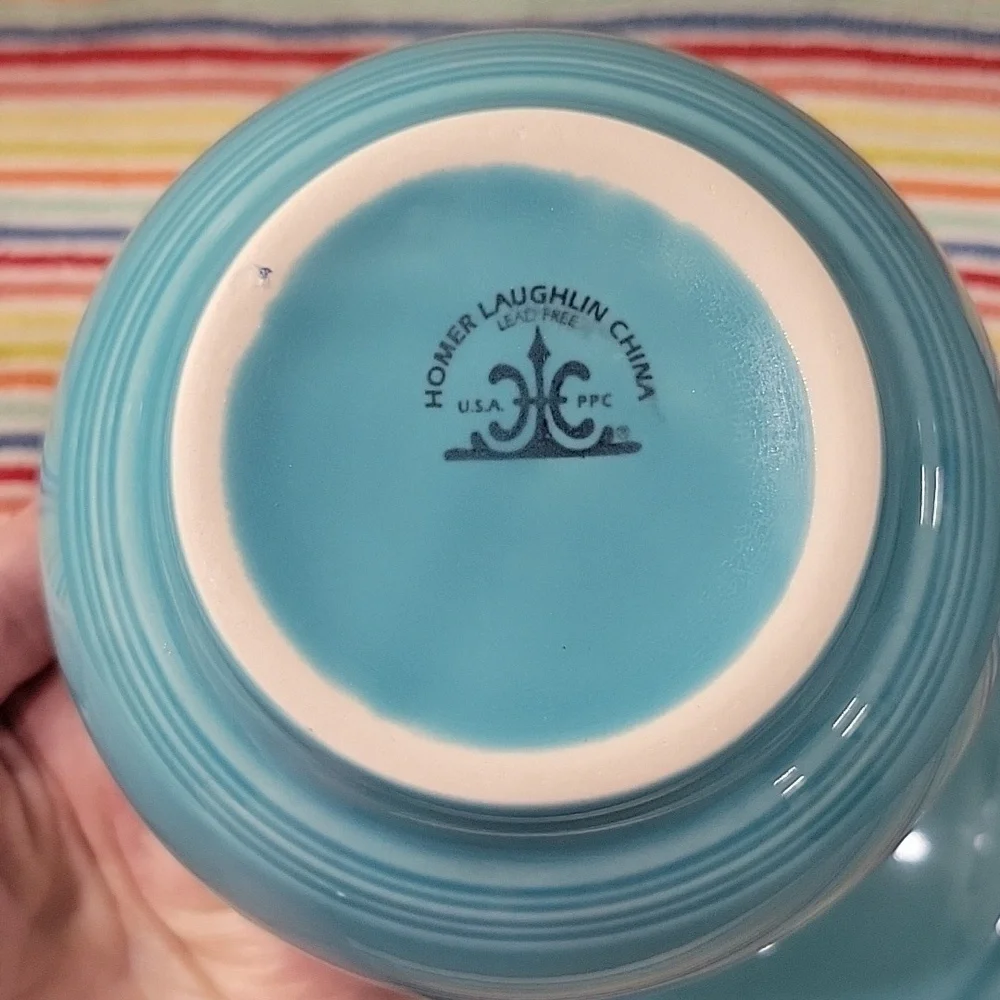 Fiesta Chili Bowl/Jumbo Saucer Set Turquoise P86